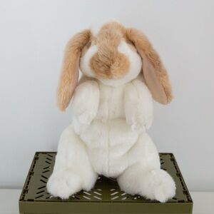 Folkmanis Bunny Rabbit Hand Puppet Plush Realistic Cream Brown EUC